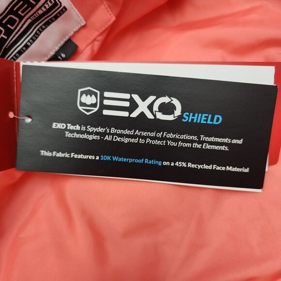 NEW Spyder Girls Atlas Zadie Synthetic Down Jacket Ski Snow Jacket Size 16 Peach - Picture 11 of 16